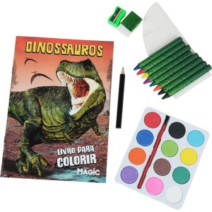 Livro Aquarela Dinossauros Minikit C/aquarela-127584-76636
