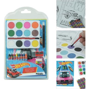 Livro Aquarela Hot Wheels Minikit C/aquarela