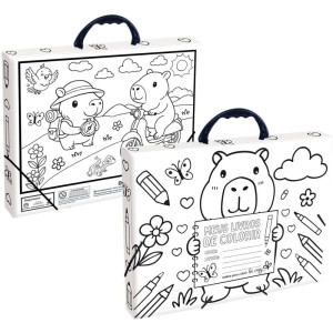 Maleta Plastica Com Alca Capivara A4 Be Cappy I P/colorir