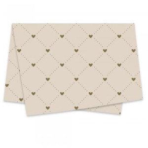 Poli Sujinho Decorado 49x69cm Heart Nude/ouro