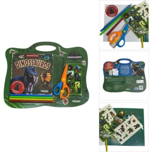 Livro De Colorir Dinossauros Recorte E Cole