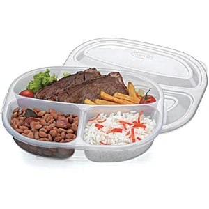 Pote Plastico Monaco C/3 Divisorias 1l