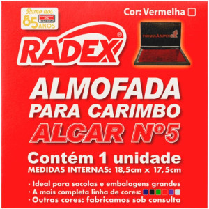 Almofada Carimbo N.5 Vermelha