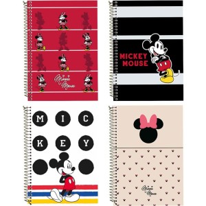 Caderno 10x1 Capa Dura Mickey E Minnie 160fls