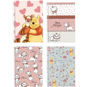 Caderno 10x1 Capa Dura Pooh E Marie 160fls Classicos