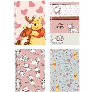 Caderno 10x1 Capa Dura Pooh E Marie 160fls Classicos-125641-94395