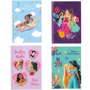 Caderno 10x1 Capa Dura Princesas 160fls