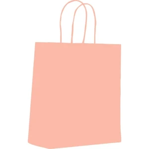 Sacola Para Presente Lisa Rosa Bebe P 16,4x21x8,5cm