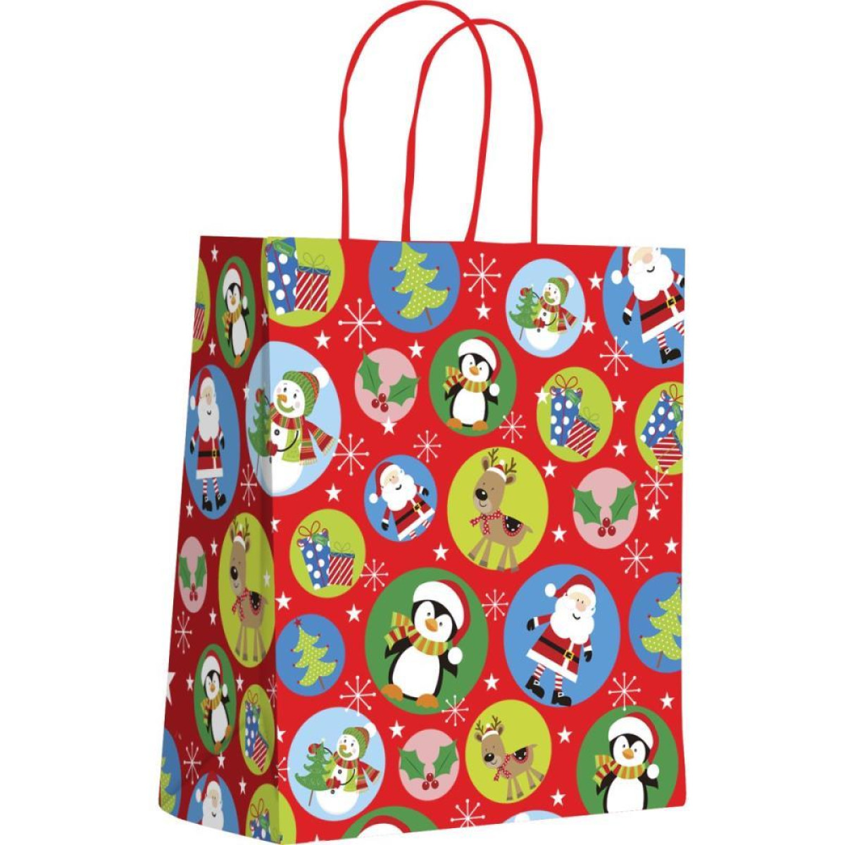 Sacola Para Presente Natal Natal M 22,5x31,5x10cm