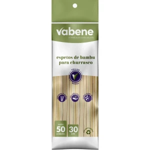 Espeto Madeira 30cm Bambu