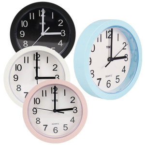 Relogio De Parede Rendondo 4 Cores 15,6cm (s)