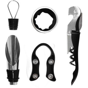 Utensilio Domestico Kit P/ Vinho 5 Pecas Inoxidavel-127855-74858