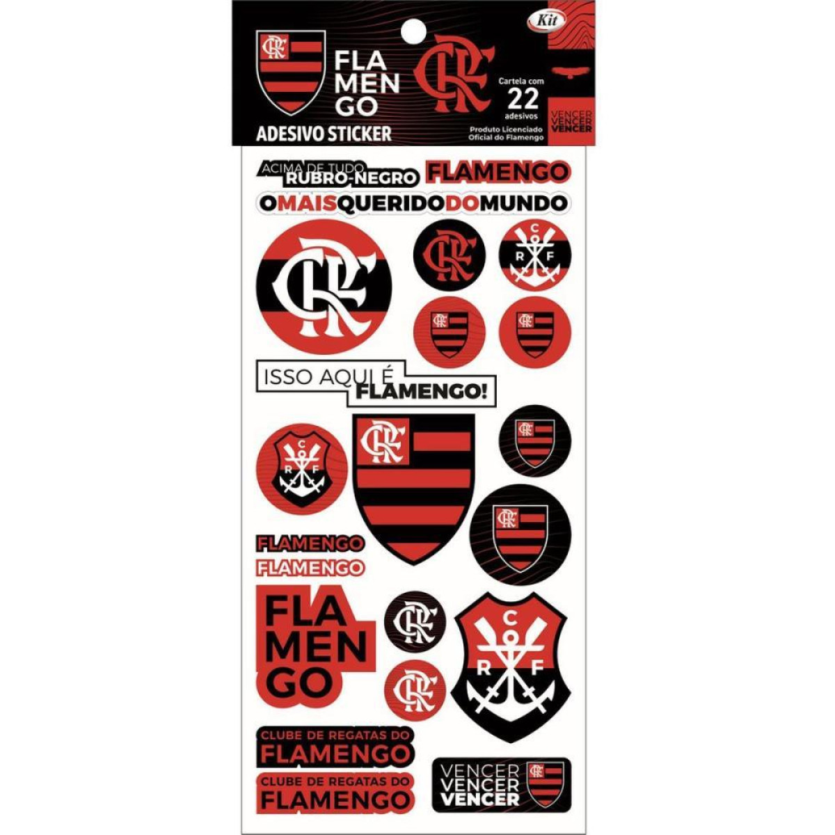 Adesivos Decorados Flamengo Sticker 10x22adesivos