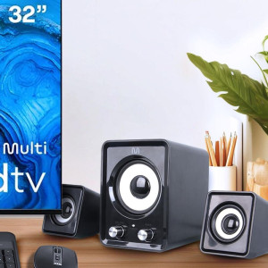 Caixa De Som P/ Computador Usb 14w P2/2.1 Subwoofer Contr-128121-71396