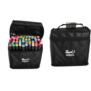Marcador Artistico 60 Cores Ponta Dupla