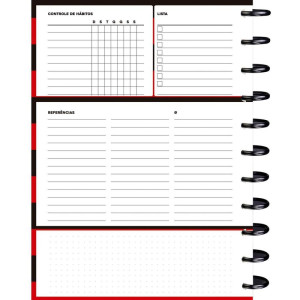 Caderno 01x1 Capa Dura Flamengo 2 Disco 80fls-128154-32937