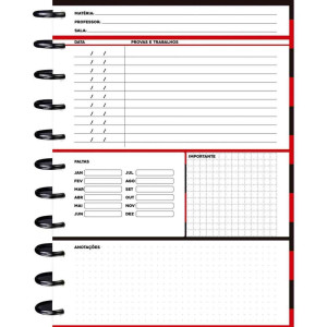 Caderno 10x1 Capa Dura Flamengo 2 Disco 160fls-128153-17026