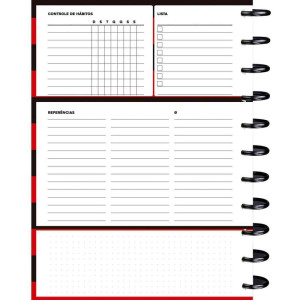 Caderno 10x1 Capa Dura Flamengo 2 Disco 160fls-128153-60690
