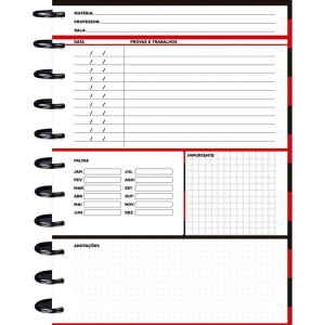 Caderno 10x1 Capa Dura Flamengo 2 Disco 160fls-128155-82996
