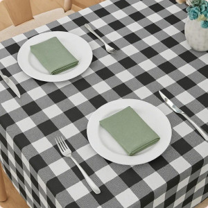 Toalha Plastica 78x78cm Xadrez Preto-125761-46369