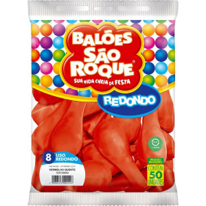 Balao 8 Liso Vermelho Quente-125791-22247