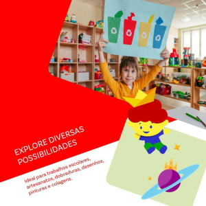 Papel Cartolina Verde Escolar 50x66cm. 120g.-126908-15031