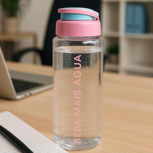 Garrafa Plastica Atenas 500ml Rosa C/medidor-125823-39006