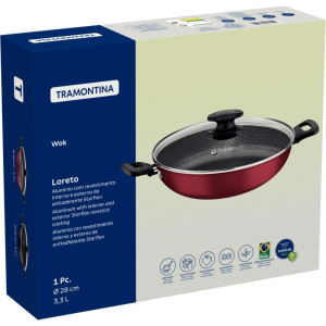 Panela Wok Loreto 28cm C/tampa Vidro-125800-47338