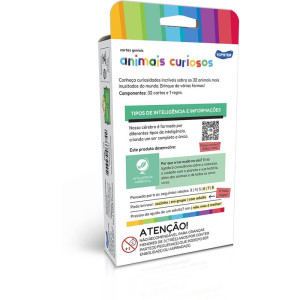 Jogo Educativo Cartas Geniais Animais Curiosos C/32-128322-37959