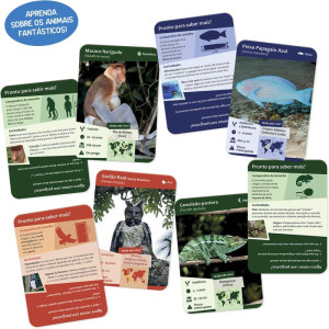 Jogo Educativo Cartas Geniais Animais Curiosos C/32-128322-97792