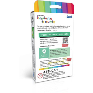 Jogo Educativo Cartas Geniais Bandeiras Mundo C/56-128323-24482