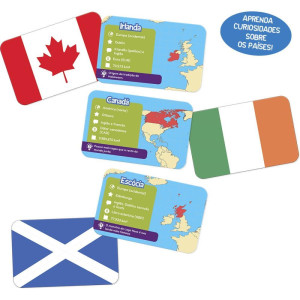 Jogo Educativo Cartas Geniais Bandeiras Mundo C/56-128323-40708
