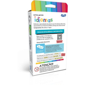 Jogo Educativo Cartas Geniais Idiomas C/36-128321-51241
