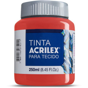 Tinta Para Tecido Fosca 250ml Vermelho Vivo