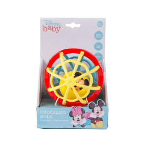 Primeira Infância Bola Chocalho Mickey Sensorial 11 Cm - Caixa Aberta