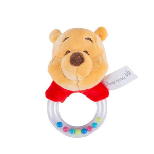 Primeira Infância Chocalho De Pelúcia Pooh Macio E Colorido 14 Cm - Solapa