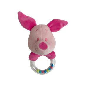 Primeira Infância Chocalho De Pelúcia Leitão Macio E Seguro Sensorial 19 Cm - Solapa