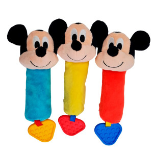 Primeira Infância Mordedor Pelúcia Mickey Cores Sortidas Sensorial 26 Cm - Solapa