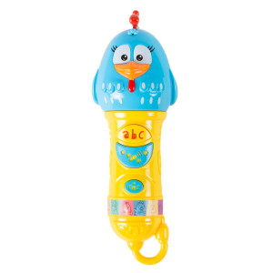 Musical Microfone Galinha Pintadinha Canta E Grava Design Temático 21 Cm - Saco