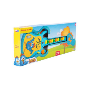 Musical Guitarra Eletrônica Popó Sons E Luzes Com Efeitos Sonoros E Luzes 37 Cm - Caixa Aberta