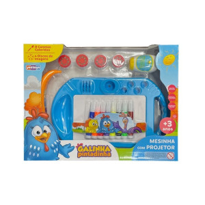 Educativo Mesa Projetora Galinha Pintadinha Projeção De Imagens 31 Cm - Caixa Aberta