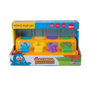 Primeira Infância Popó Pop Up Galinha Pintadinha Interativo Sensorial 11 Cm - Display