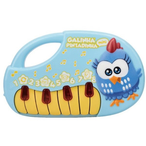 Musical Teclado Da Popó Galinha Pintadinha Oficial 22 Cm - Caixa Com Visor