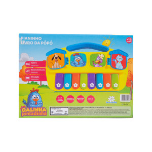 Pianinho Livro Musical Galinha Pintadinha Popó Yestoys Infanti...-20238-204-46056