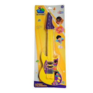 Musical Guitarra 3 Palavrinhas Colorida 41 Cm - Blister
