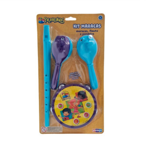 Musical Kit Maracas 3 Palavrinhas Sensorial E Rítmico 26 Cm - Blister