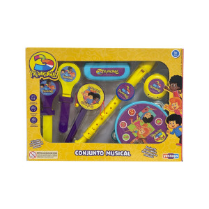Musical Conjunto 3 Palavrinhas Instrumentos Coloridos E Seguros 29 Cm - Caixa Com Visor