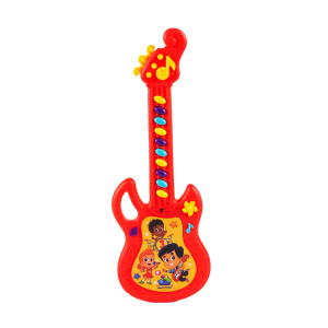 Musical Guitarra Eletrônica 3 Palavrinhas Com Sons Eletrônicos 37 Cm - Caixa Com Visor