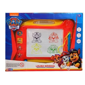 Educativo Lousa Mágica Grande Patrulha Canina Fácil De Apagar 30 Cm - Caixa Aberta