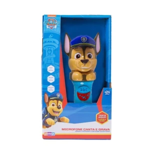 Musical Microfone Canta E Grava Chase Grava E Reproduz Voz 27 Cm - Caixa Aberta